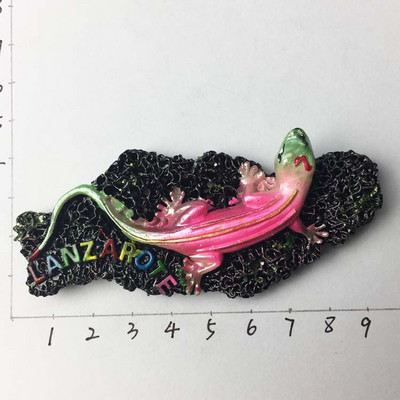 Ισπανία Teneriffe Lizard Ψυγείο Magnet Barcelona Lanzarote Ibiza Chameleon Animal Frog Ψυγείο Μαγνητικά αυτοκόλλητα Ταξιδιωτικό δώρο