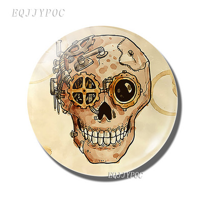 Candy Skull Fridge Magnet Mexican Ghost Festival Message Magnet 30 MM GlassMagnetic Ψυγείο Αυτοκόλλητα Θήκη σημειώσεων Διακόσμηση σπιτιού