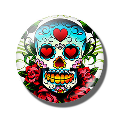 Candy Skull Fridge Magnet Mexican Ghost Festival Message Magnet 30 MM GlassMagnetic Ψυγείο Αυτοκόλλητα Θήκη σημειώσεων Διακόσμηση σπιτιού