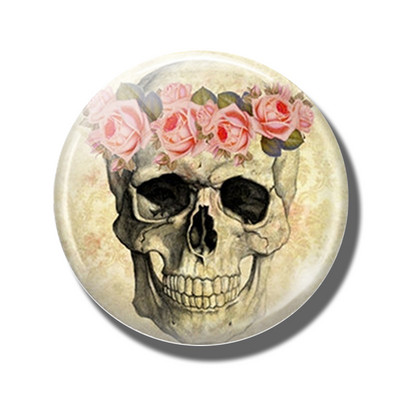 Candy Skull Fridge Magnet Mexican Ghost Festival Message Magnet 30 MM GlassMagnetic Ψυγείο Αυτοκόλλητα Θήκη σημειώσεων Διακόσμηση σπιτιού