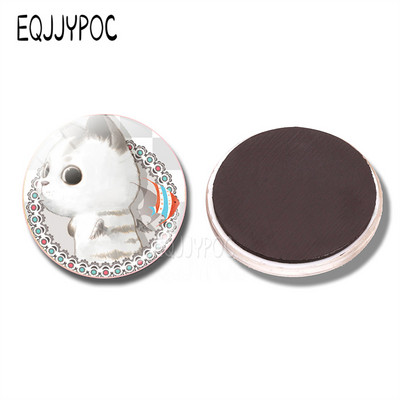Aranyos macska dekoratív hűtőmágnesek Lovely Animal Lucky Cat Couple Cat 30MM Hűtőmágnes Macska Üzenőfal otthoni dekoráció
