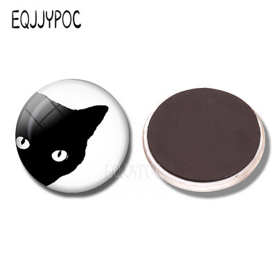 Aranyos macska dekoratív hűtőmágnesek Lovely Animal Lucky Cat Couple Cat 30MM Hűtőmágnes Macska Üzenőfal otthoni dekoráció