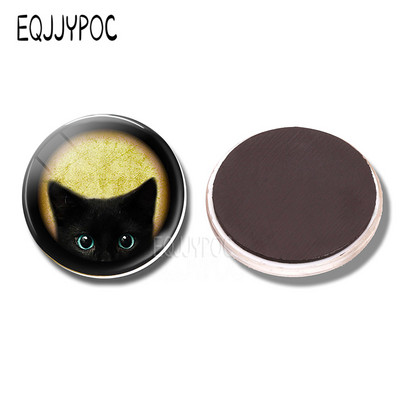 Aranyos macska dekoratív hűtőmágnesek Lovely Animal Lucky Cat Couple Cat 30MM Hűtőmágnes Macska Üzenőfal otthoni dekoráció