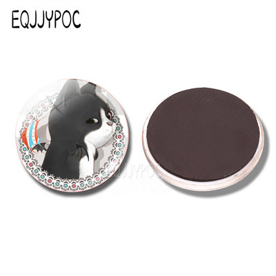 Aranyos macska dekoratív hűtőmágnesek Lovely Animal Lucky Cat Couple Cat 30MM Hűtőmágnes Macska Üzenőfal otthoni dekoráció