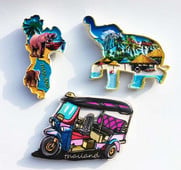 Αυτοκόλλητο ψυγείου Ταϊλάνδης 3d Stereo Bangkok Phuket Jade Buddha Temple Grand Palace Tourist Souvenir Refrigerator Magnet