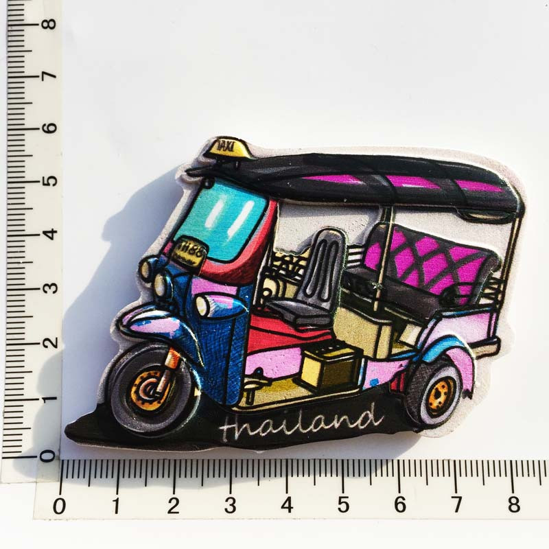 Αυτοκόλλητο ψυγείου Ταϊλάνδης 3d Stereo Bangkok Phuket Jade Buddha Temple Grand Palace Tourist Souvenir Refrigerator Magnet