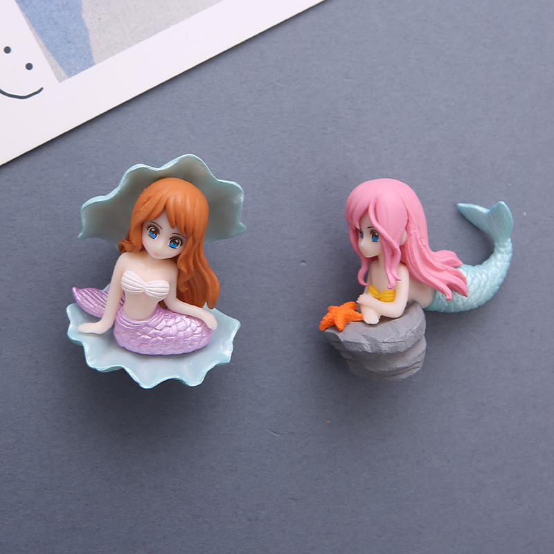 1 tk loomingulised tegelased merineitsi külmkapimagnetid armsad multifilmi isiksused loomingulised dekoratiivse magnetiga sõnumikleebised