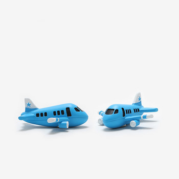 Μπλε αυτοκόλλητα ψυγείου αεροπλάνου Pigeon Coffee Cup Βαλίτσα Aerospace Cartoon Resin Magnet Πολιτιστικό και δημιουργικό μικρό δώρο