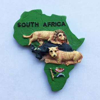World Travel Ψυγείο Μαγνήτης Σουβενίρ The South Africa LionTAXI Κένυα Giraffe Refrigerator Magnets Αυτοκόλλητο Κουζίνα Country Crafts