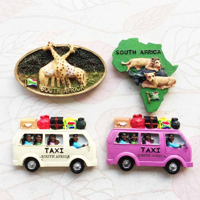Svjetsko putovanje Magnet za hladnjak Suvenir Južna Afrika LionTAXI Kenija Žirafa Magneti za hladnjak Naljepnica Kuhinjski seoski obrt