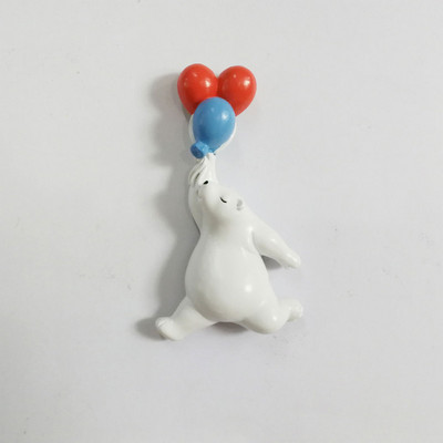 Ledusskapis Magnēts Karikatūra Polārlācis Mīksta Magnētiskā Uzlīme Sveķu Dekorācija Jauki rokdarbu radošā māja Daudzas iespējas