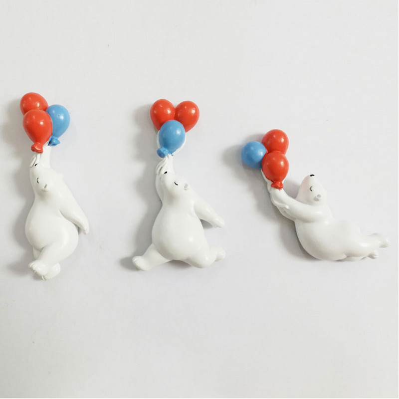 Ledusskapis Magnēts Karikatūra Polārlācis Mīksta Magnētiskā Uzlīme Sveķu Dekorācija Jauki rokdarbu radošā māja Daudzas iespējas