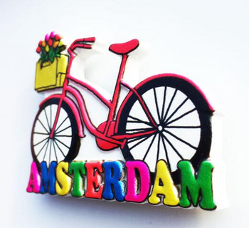 Велосипед в Амстердам, Холандия 3D магнити за хладилник Туристически сувенири