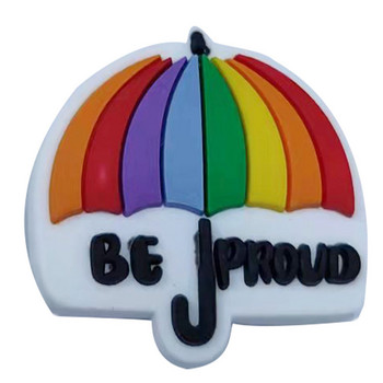 1 ΤΕΜ PVC Cute Cartoon Ψυγείο Μαγνήτες Καρδιά Be Proud Ομπρέλα Χέρια Rainbow Pride Love Is Love Ψυγείο Μαγνητικό αυτοκόλλητο παιδί