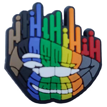 1PCS PVC Сладки анимационни магнити за хладилник Heart Be Proud Чадър Ръце Rainbow Pride Любовта е любов Хладилник Магнитен стикер Kid