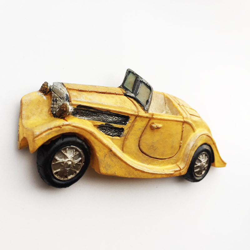 Radošs magnētisks ledusskapis ielīmēts Amerikas un Eiropas 3D klasiskās klasiskās automašīnas bērnu izglītība amatniecība Ledusskapja magnēts