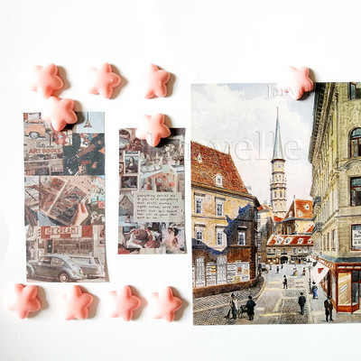 10 gab Krāsaini Zvaigžņu ledusskapja magnēti Mazas magnētiskas uzlīmes ledusskapim 2CM dekoratīvs sīks magnētu komplekts foto sienu dekorēšanai