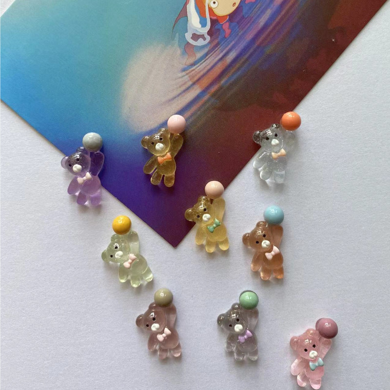 Rajzfilm Balloon Bear Balloon Cat Hűtőmágnes Palatábla és tábla matricák Fényképes Üzenőfali matricák Otthoni dekoráció