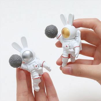 Space Astronaut Creative Resin Long-Eared Rabbit 3D Doll Design Decor Σπίτι Ψυγείο Μαγνήτης Ψυγείο Διακόσμηση Δώρο για