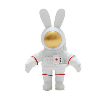Космически астронавт Творческа смола Дългоух заек 3D дизайн на кукла Домашен декор Магнит за хладилник Декорация на хладилник Подарък за