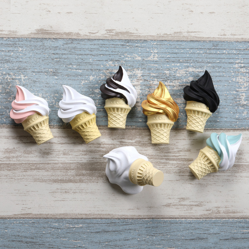 Hrana, sladoled, magneti za hladnjak, stožac, naljepnica za hladnjak, magnetska naljepnica od smole, kućni dekor, slatki magneti od smole