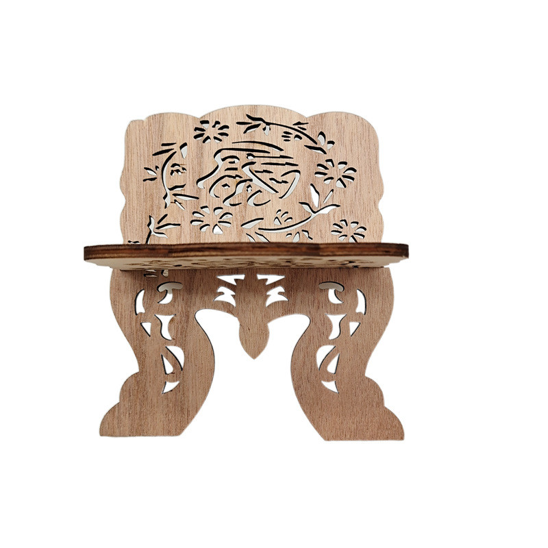 Drveni Eid Mubarak viseći ukras Držač stalka za knjige Islamski stalak za izložbe Muslimanska zabava Dekoracija za kućnu ramazansku zabavu