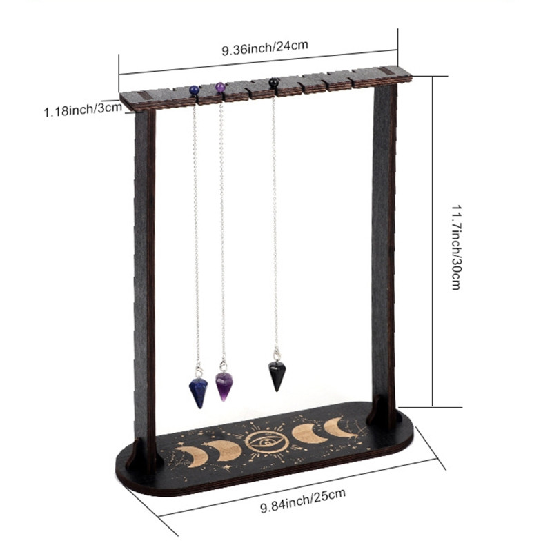 Koka kristāla kronšteins/kristāla kulons koka svārsta displeja rāmis mājas guļamistabas viesistabas darbvirsmas dekorēšanai