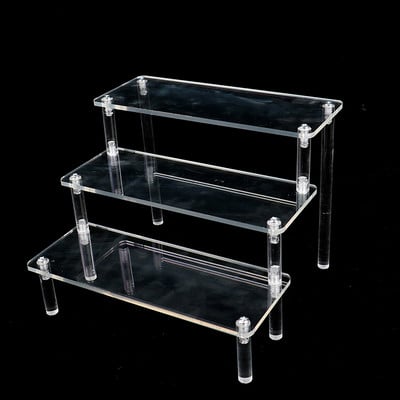 Prozirni akrilni stalak za anime figure Organizator polica za kolače Držač za deserte Stalak za izlaganje dragulja Stalak za parfeme