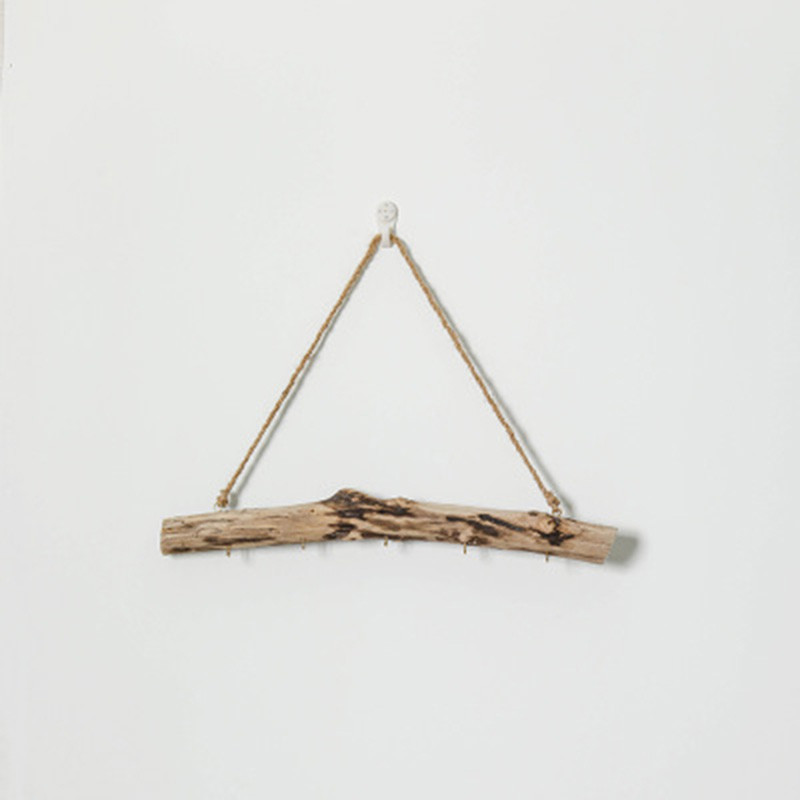 Nordic Rot koka kulons dreifējošs mēteļu pakaramais mazs rotaslietu atslēgu durvju pakaramais Driftwood sienas mēteļu plaukts mājas durvju atslēgas āķi