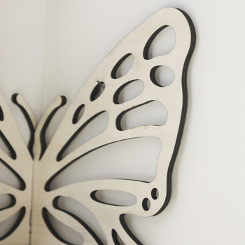Пеперуда Crystal Display Shelf Дървена стойка Ъглова декорация Boho Висяща стена Поставка за бижута Органайзер за съхранение House Decor