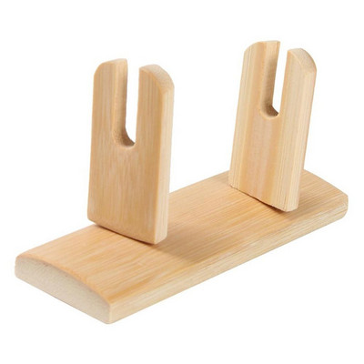 Karsts 2 sānu spraugas dizains saliekams rokas ventilatora statīvs Noderīgs bambusa displeja turētājs mājas dekorēšanai Izturīgi ķīniešu ventilatora piederumi