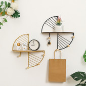 Nordijska dekoracija zidnih polica Metalni zidni stalak za pohranu Kuhinja Dnevni boravak Figurice Rukotvorine Stalci za izložbe Dekoracija Pravokutna polica