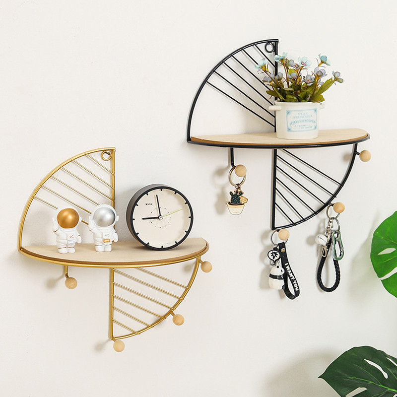 Nordijska dekoracija zidnih polica Metalni zidni stalak za pohranu Kuhinja Dnevni boravak Figurice Rukotvorine Stalci za izložbe Dekoracija Pravokutna polica