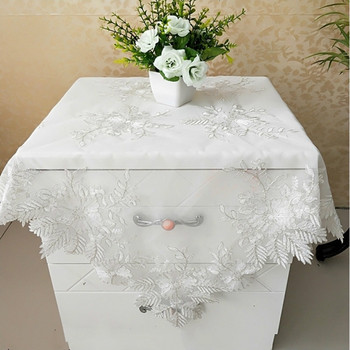 Ευρωπαϊκό ύφασμα δαντέλα Seiko κέντημα λουλούδι Τραπεζομάντιλο Dust Πανί Μπαλκόνι Μικρό στρογγυλό τραπέζι Ταπέτα Χριστουγεννιάτικη διακόσμηση γάμου