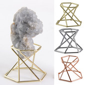 Metalo krištolinio rutulio pagrindo ekrano stovas Krištolinis mineralinis akmuo atraminis ekrano stovas figūrėlių laikiklis Namų dekoro darbalaukio papuošalai