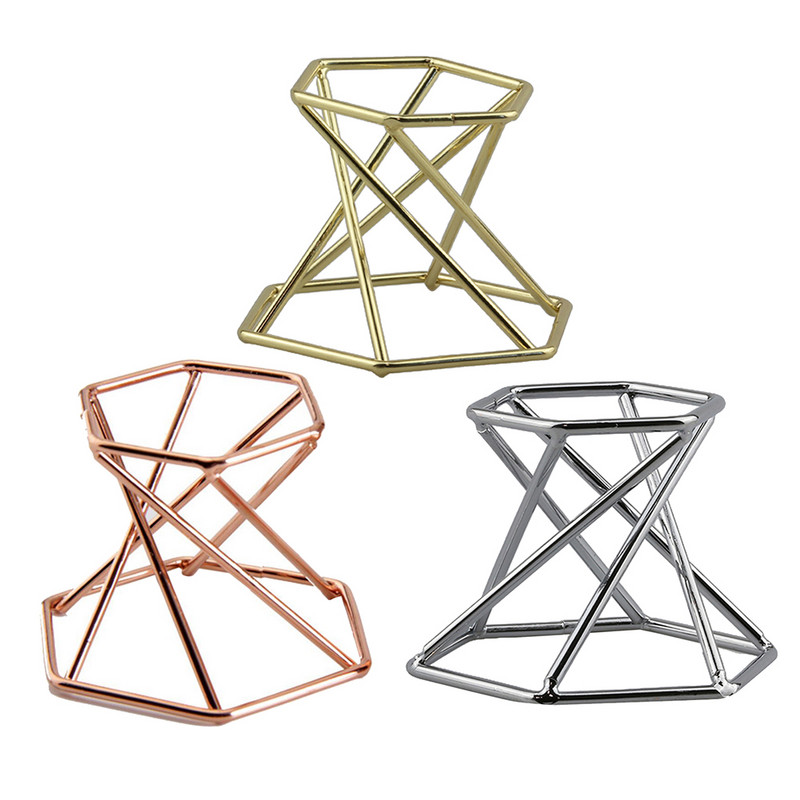 Metalo krištolinio rutulio pagrindo ekrano stovas Krištolinis mineralinis akmuo atraminis ekrano stovas figūrėlių laikiklis Namų dekoro darbalaukio papuošalai