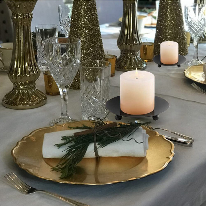 Rauast musta kullaga kaetud küünlahoidjate sammas metallplaat pulmapeofestivali jaoks küünlajalgade hoidja kunst kingitus kodukaunistus