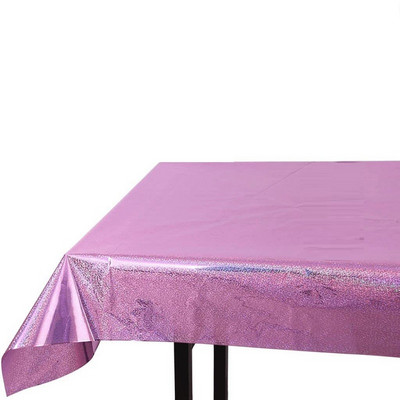 Blizganti aliuminio folijos staltiesė vestuvinė staltiesė Neperšlampama Gimtadienio stačiakampė staltiesė 54x108 colių