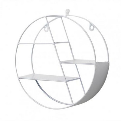 Organizator za pohranu Plutajući geometrijski lik glatke linije Željezo Kreativni stalak za pohranu okruglog oblika Kućne ukrasne police