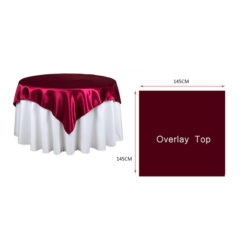 145cm/175cm/180cm/228cm Kvadrātveida apaļš galdauts, satīna audums, ciets galdauts, pārklājs kāzu ballītei banketam mājas galda dekors