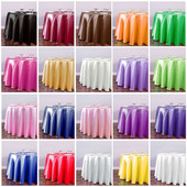 Apaļais galdauts Satīna galdauts Pārklājumi Kāzu Ziemassvētki Bērnu duša Dzimšanas dienas Banketu Dekors Mājas pusdienu galda pārklājs