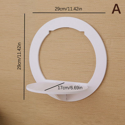 Sešstūra sienas dekoratīvais plaukts ar perforatoru bezmaksas nakts displeja statīvs Sienas puķu podu turētājs TV fons viesistabas sienas pakaramais