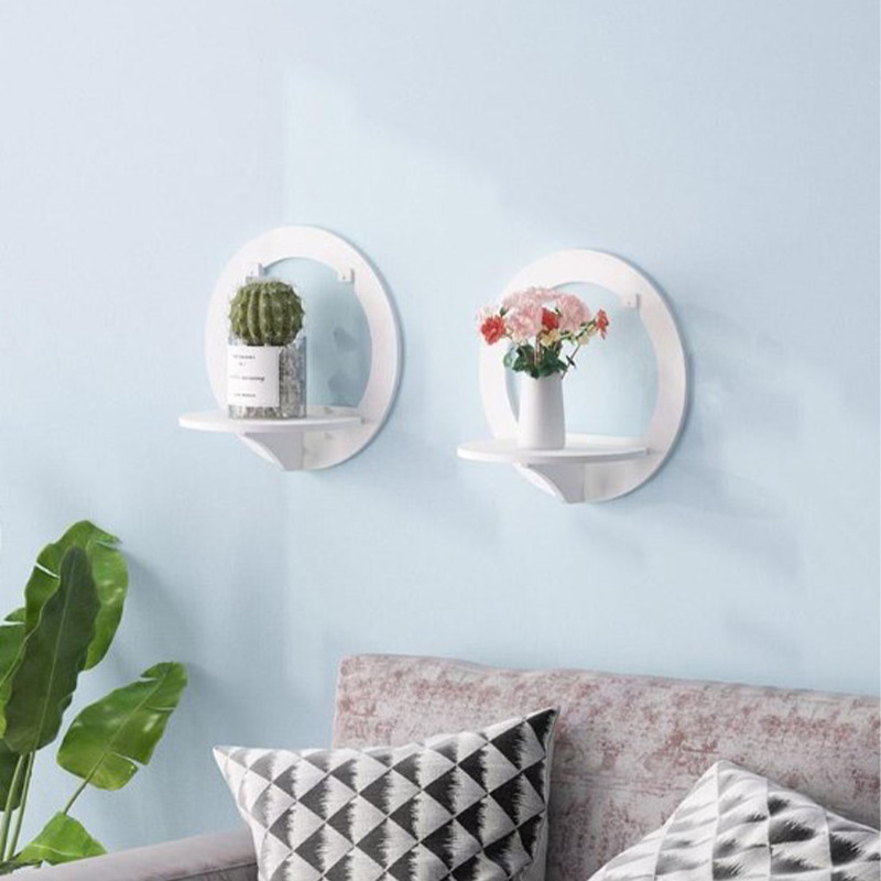 Sešstūra sienas dekoratīvais plaukts ar perforatoru bezmaksas nakts displeja statīvs Sienas puķu podu turētājs TV fons viesistabas sienas pakaramais