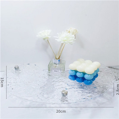 Akrila paplāte mājas dekorēšanai displeja stendi rotaslietas deserti aplauzums dekoratīvs šķīvis viesistaba galda plauktu plaukts tualetes organizators