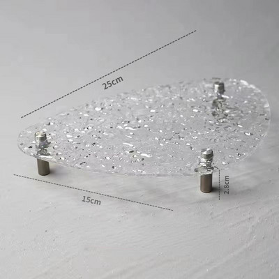 Akrila paplāte mājas dekorēšanai displeja stendi rotaslietas deserti aplauzums dekoratīvs šķīvis viesistaba galda plauktu plaukts tualetes organizators