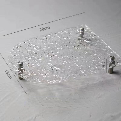 Akrila paplāte mājas dekorēšanai displeja stendi rotaslietas deserti aplauzums dekoratīvs šķīvis viesistaba galda plauktu plaukts tualetes organizators