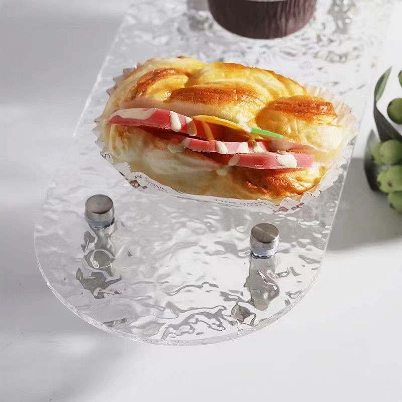 Akrila paplāte mājas dekorēšanai displeja stendi rotaslietas deserti aplauzums dekoratīvs šķīvis viesistaba galda plauktu plaukts tualetes organizators