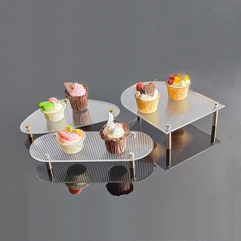 Akrila paplāte mājas dekorēšanai displeja stendi rotaslietas deserti aplauzums dekoratīvs šķīvis viesistaba galda plauktu plaukts tualetes organizators