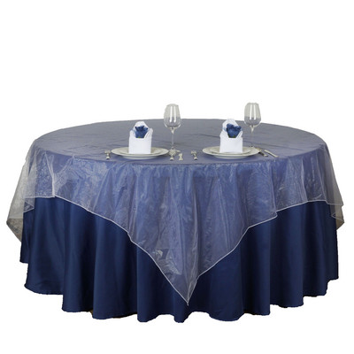 Kāzu galdauts Organza Elegants galdauts Viesnīcas banketu galds caurspīdīgs plāns pārklājs Kāzu banketu ballītes noformējums