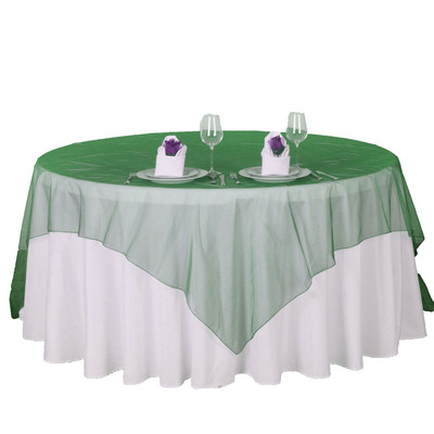 Kāzu galdauts Organza Elegants galdauts Viesnīcas banketu galds caurspīdīgs plāns pārklājs Kāzu banketu ballītes noformējums